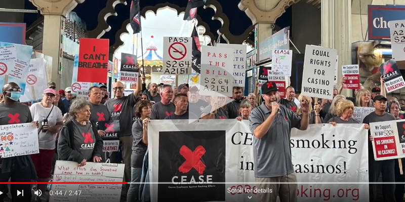 CEASE casino workers issue a State of Casino Workers Health as Governor of NJ issues his State of the State address